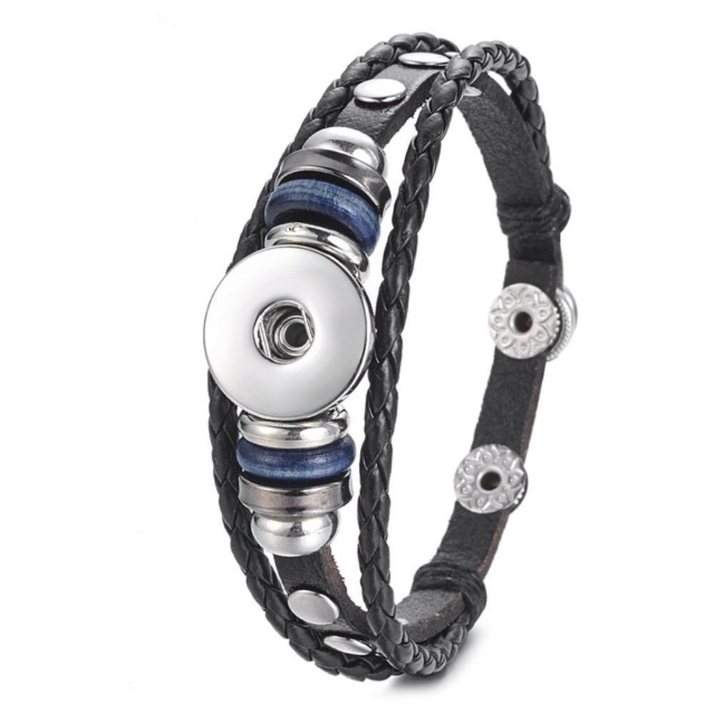 Black Snap Bracelet for Snap Jewelry